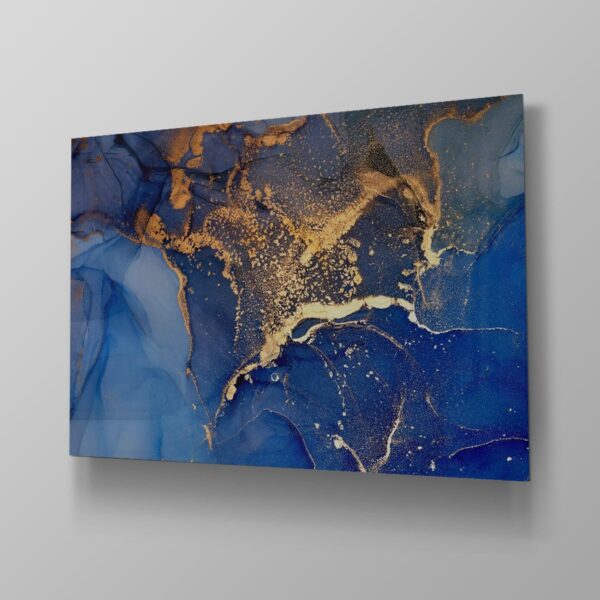 gold blue abstract