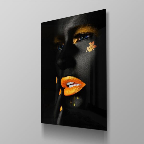 Golden Lips Black Woman