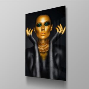 Black Gold Neckless Woman