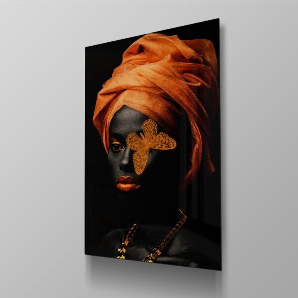 Black Orange Butterfly Woman