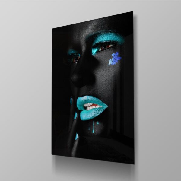 Blue Lips Black Woman