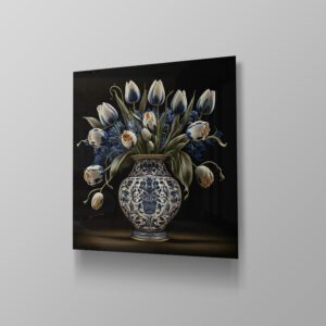 Delfts Blauw Vaas Met Bloemen